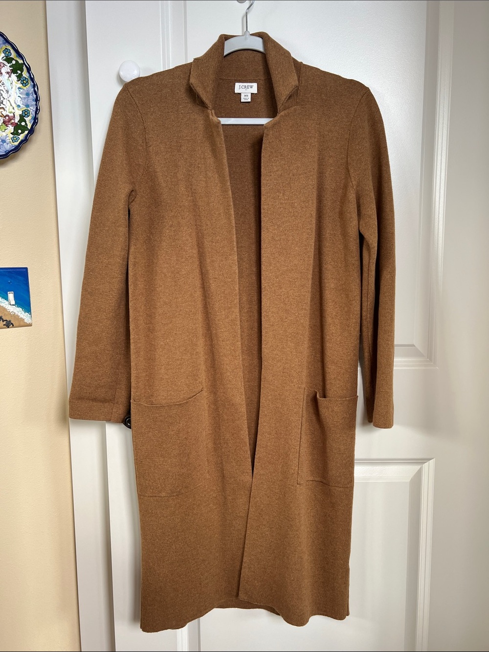 J. Crew long cotton sweater blazer XS